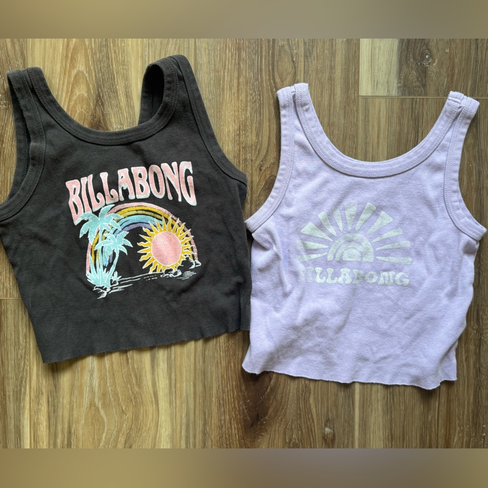 Billabong Kids' Tank Tops - Black and Lavender